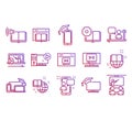 Online education icon set Royalty Free Stock Photo